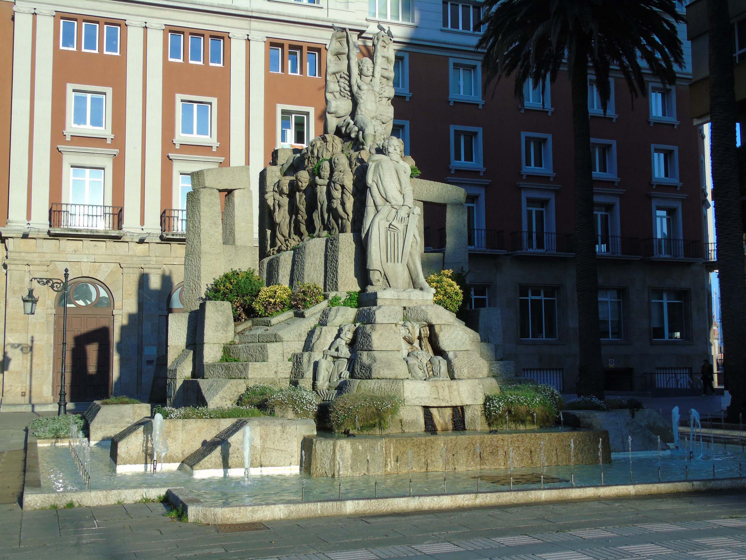 Monumento a Curros Enríquez en A Coruña.