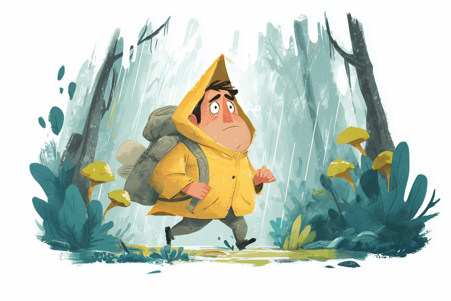 Caminando bajo la lluvia
